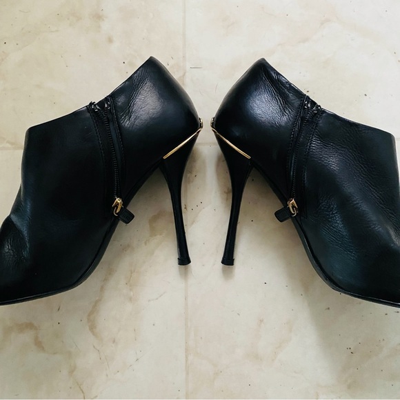 $850 Gucci Made in Italy Darwin Nero Black Leather Ankle Boots Booties Size 6/36 - Picture 8 of 15
